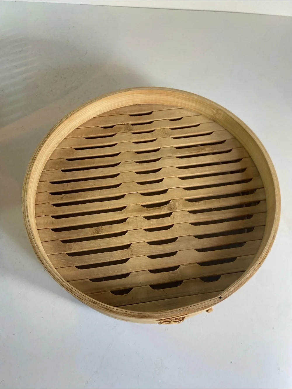 Vintage Covered 2-Tier Bamboo Steamer Basket 9” Diameter